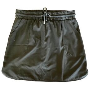 ST JOHN'S BAY Size S Black Activewear Skort Drawstring Elastic Waist W30 L15